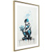 Wall Poster Blue Graffiti - A Boy With a Bouquet Inspired by Banksy’s Style 151769 additionalThumb 6