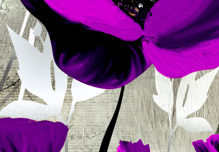 Canvas Meadow: Purple Poppies 50369 additionalImage 4