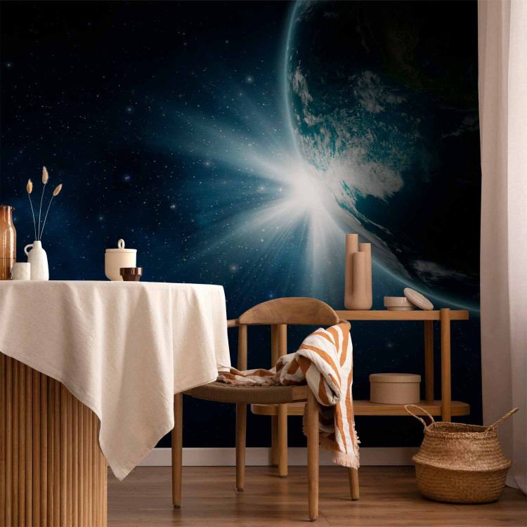 Wall Mural Birth of the World - Dark Space Landscape with Stars and Glow 60169 additionalImage 6