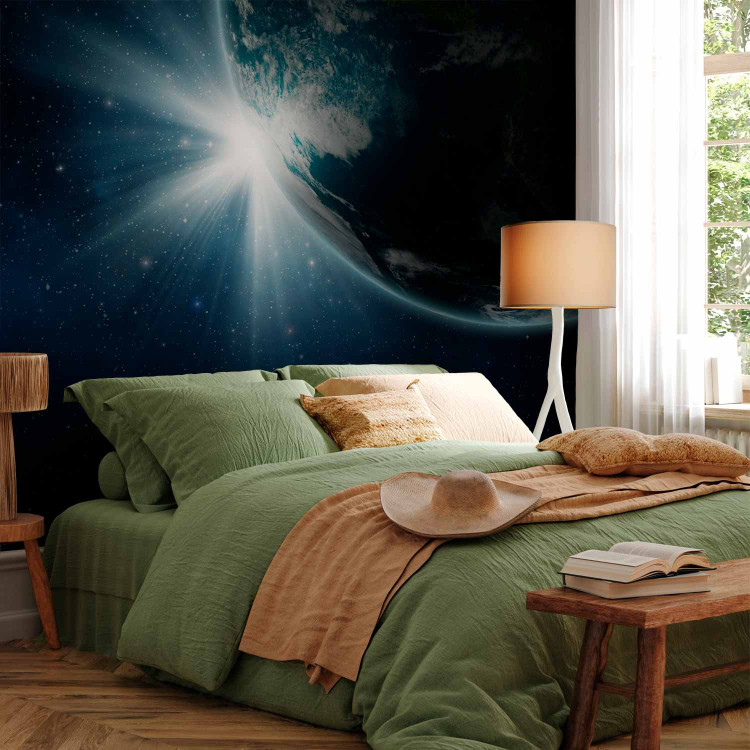 Wall Mural Birth of the World - Dark Space Landscape with Stars and Glow 60169 additionalImage 2