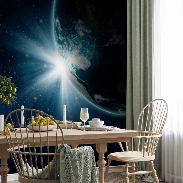 Wall Mural Birth of the World - Dark Space Landscape with Stars and Glow 60169 additionalImage 7
