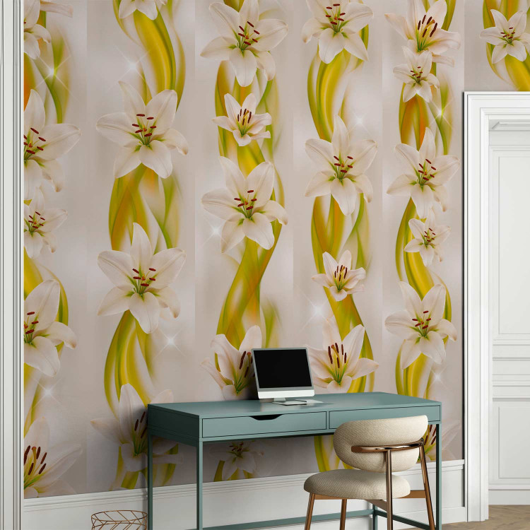 Modern Wallpaper Magma Lilies avant-garde 89669 additionalImage 4