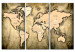 Canvas Print World Map: The Sands of Time  91869