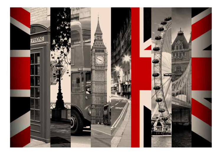Photo Wallpaper London, United Kingdom - architectural elements with the British flag 96869 additionalImage 1