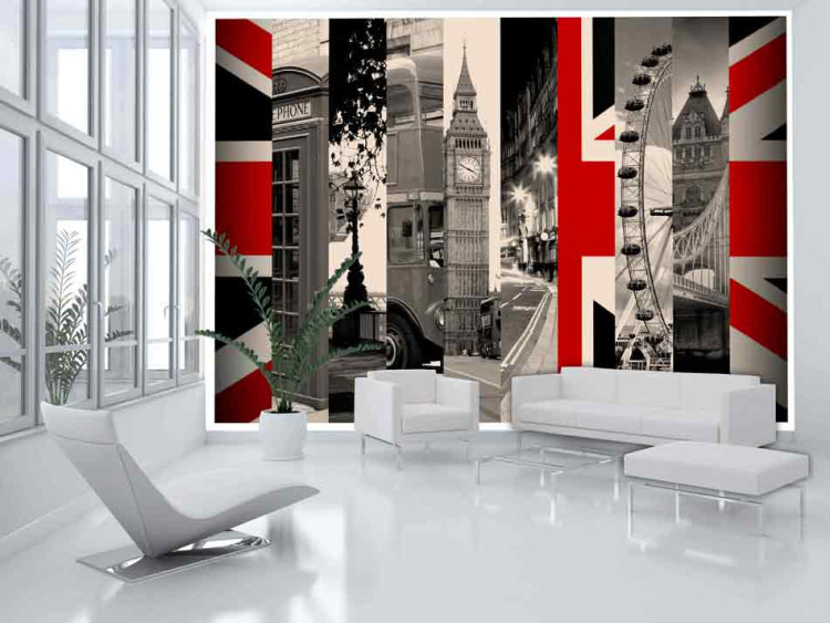 Photo Wallpaper London, United Kingdom - architectural elements with the British flag 96869