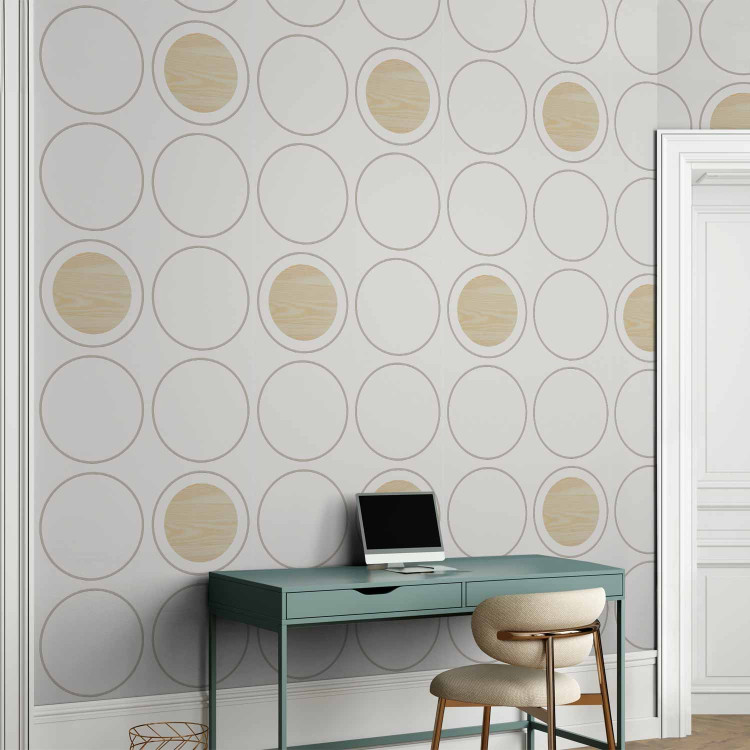 Modern Wallpaper Wooden Circles 97569 additionalImage 5