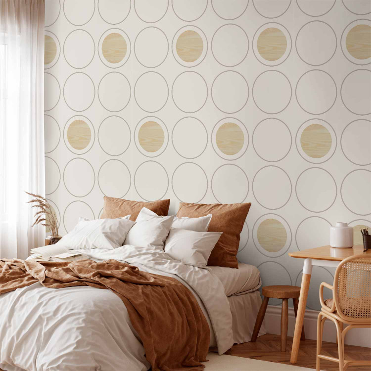 Modern Wallpaper Wooden Circles 97569 additionalImage 4