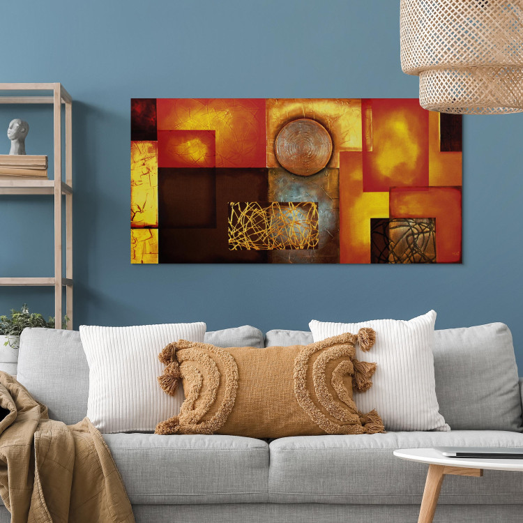 Canvas City Lights II - Abstraction of Hand-Painted Geometric Figures 98169 additionalImage 5