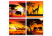 Canvas Print African Animals (4 Parts) 107579