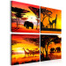 Canvas Print African Animals (4 Parts) 107579 additionalThumb 2