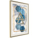 Wall Poster Inseparable - Blue-gold geometric abstraction on a marble background 114379 additionalThumb 2