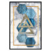 Wall Poster Inseparable - Blue-gold geometric abstraction on a marble background 114379 additionalThumb 24