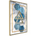 Wall Poster Inseparable - Blue-gold geometric abstraction on a marble background 114379 additionalThumb 12
