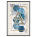 Wall Poster Inseparable - Blue-gold geometric abstraction on a marble background 114379 additionalThumb 18