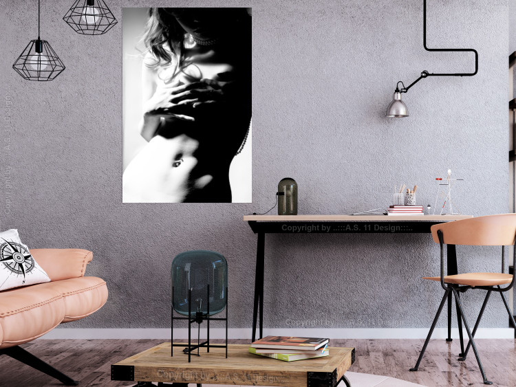 Wall Poster Perfect Waist - black and white composition with a sensual female figure 114579 additionalImage 25
