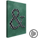 Canvas The conveyor - Stylish letter with black white texture on a bottle green background 117179 additionalThumb 6