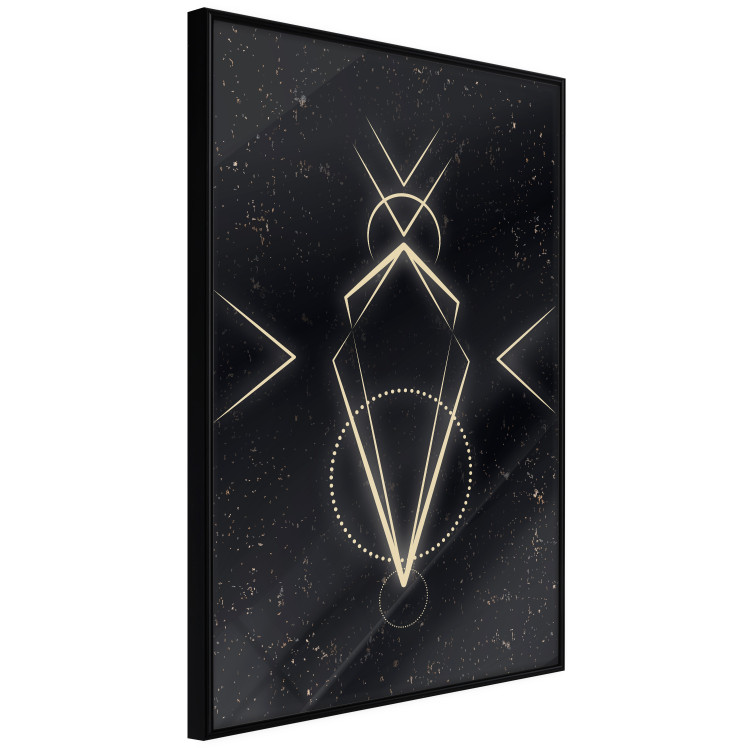 Poster Metaphysical Symbol - geometric gold composition on a black background 117779 additionalImage 10