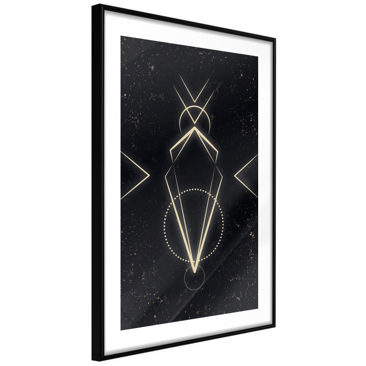 Poster Metaphysical Symbol - geometric gold composition on a black background 117779 additionalImage 11