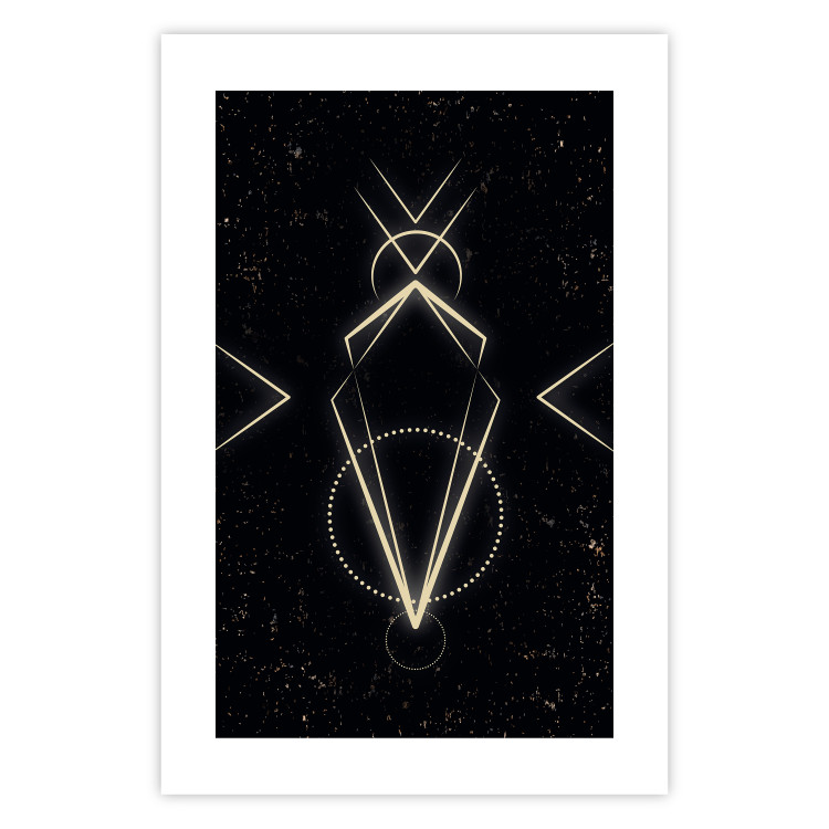 Poster Metaphysical Symbol - geometric gold composition on a black background 117779 additionalImage 19