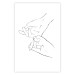 Poster Hand Dance - black and white delicate line art of clasped hands 117879