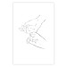 Poster Hand Dance - black and white delicate line art of clasped hands 117879 additionalThumb 25