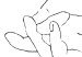 Poster Hand Dance - black and white delicate line art of clasped hands 117879 additionalThumb 10