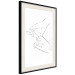 Poster Hand Dance - black and white delicate line art of clasped hands 117879 additionalThumb 3