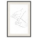 Poster Hand Dance - black and white delicate line art of clasped hands 117879 additionalThumb 18