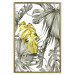 Poster Golden Nature - composition with tropical monstera leaves with a golden touch 118279 additionalThumb 16