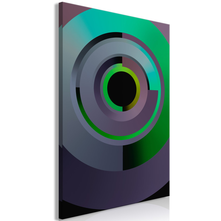 Canvas Print Mechanical Portal - Abstract geometric illustration with circles 119179 additionalImage 2