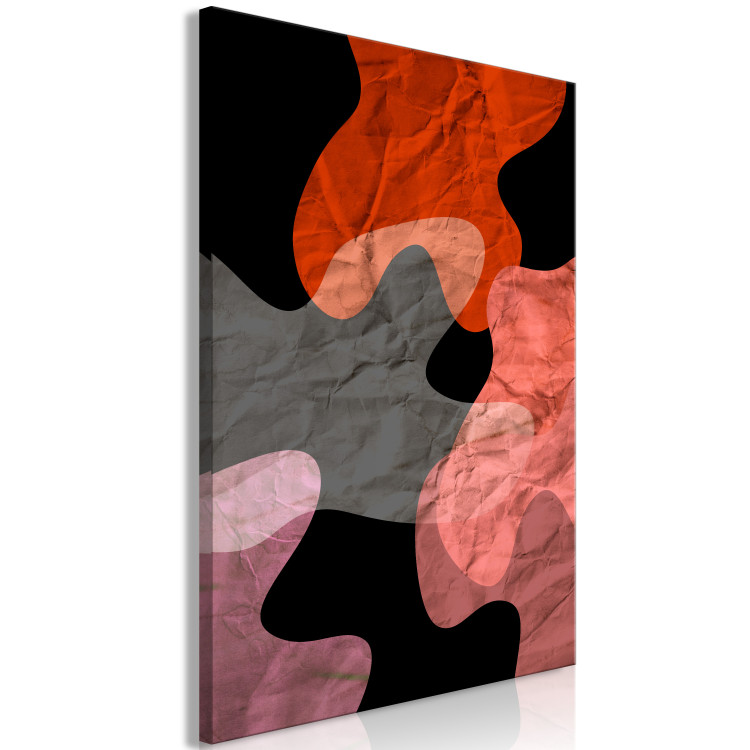 Canvas Print War paint - colorful stains with creased paper as the background 122279 additionalImage 2