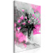 Canvas Bouquet of flowers in a vase - flowers motif in grey and pink colours 123079 additionalThumb 2
