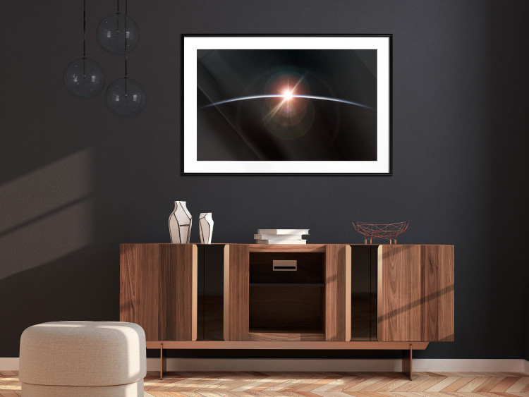 Wall Poster Horizon - passing sun rays through planet in space 123179 additionalImage 10