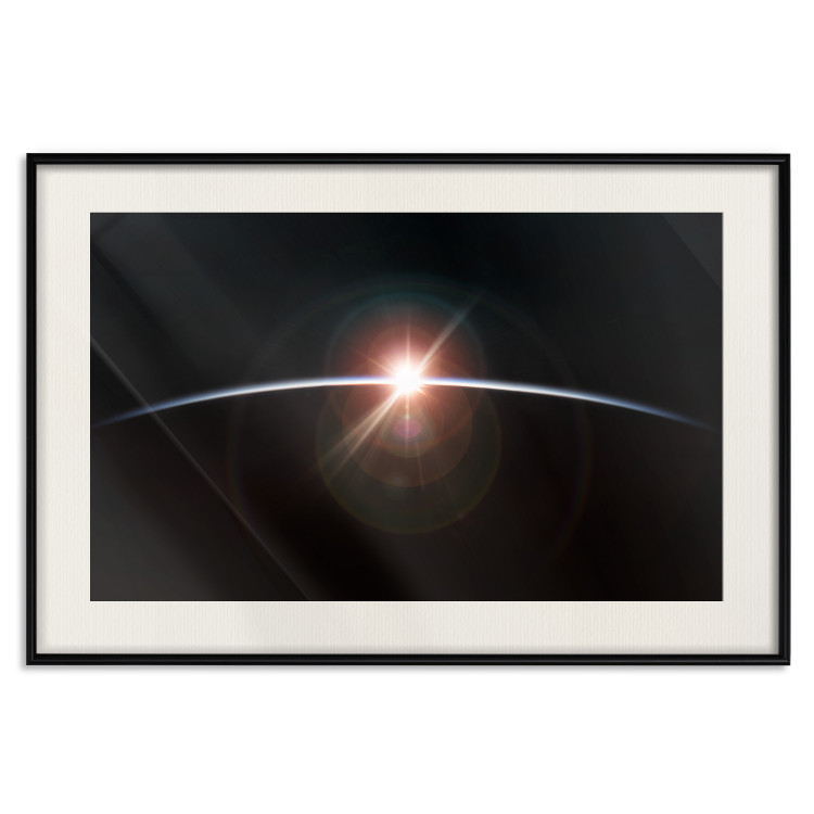 Wall Poster Horizon - passing sun rays through planet in space 123179 additionalImage 18