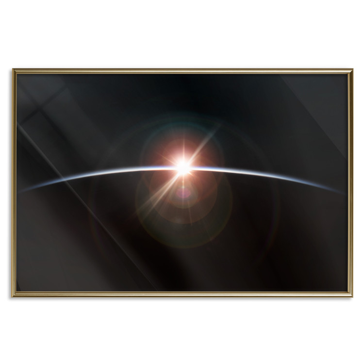 Wall Poster Horizon - passing sun rays through planet in space 123179 additionalImage 16
