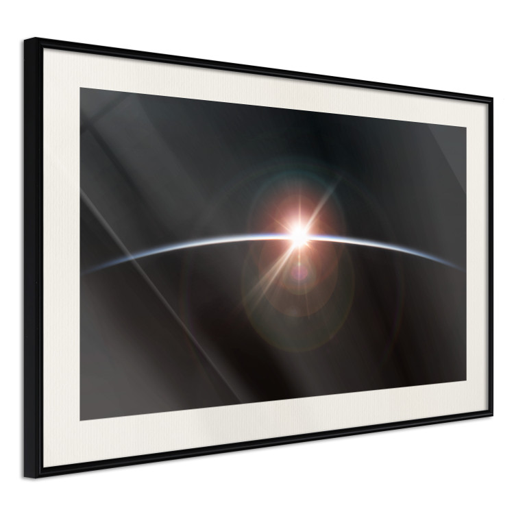 Wall Poster Horizon - passing sun rays through planet in space 123179 additionalImage 13