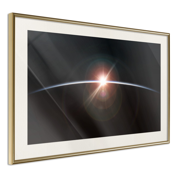 Wall Poster Horizon - passing sun rays through planet in space 123179 additionalImage 14