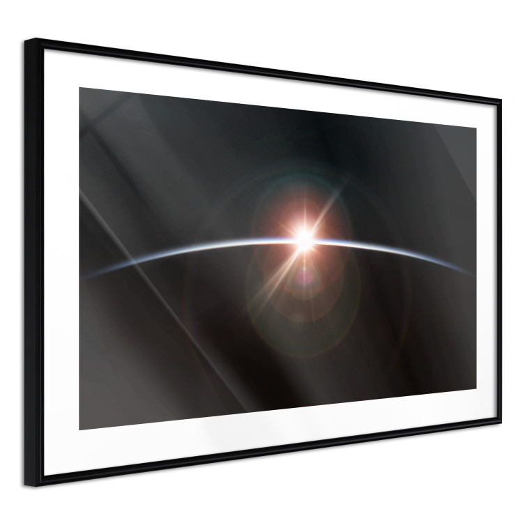 Wall Poster Horizon - passing sun rays through planet in space 123179 additionalImage 3