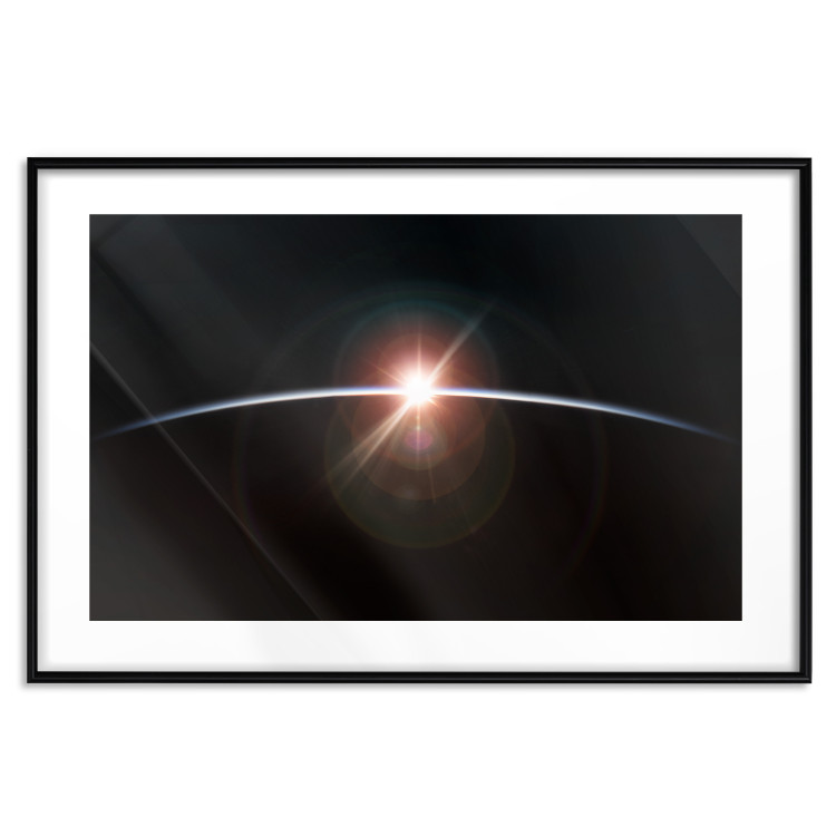 Wall Poster Horizon - passing sun rays through planet in space 123179 additionalImage 15