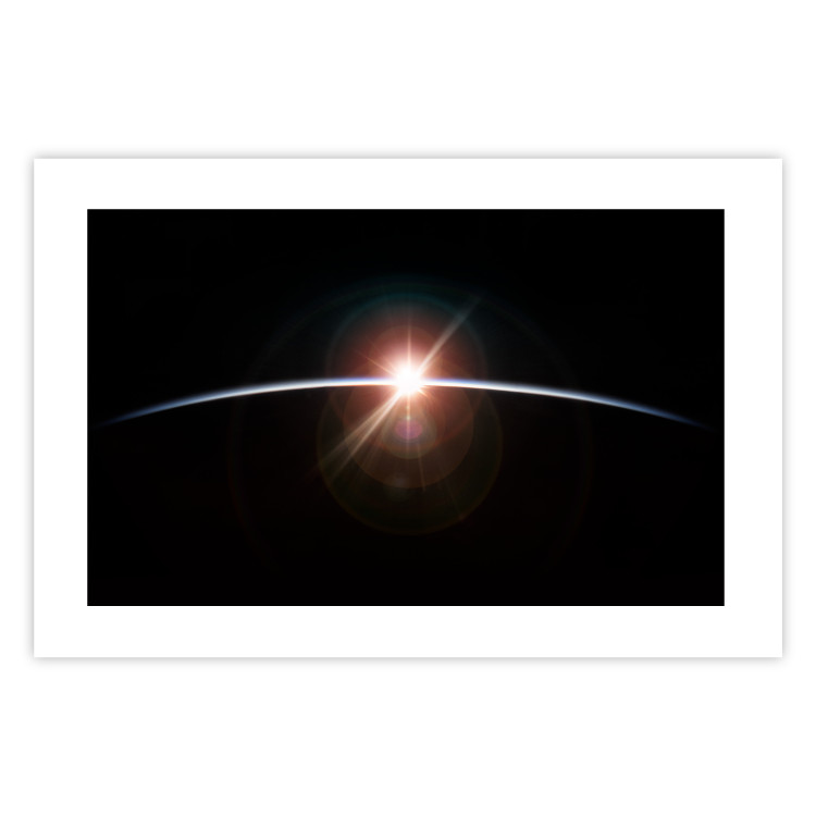 Wall Poster Horizon - passing sun rays through planet in space 123179 additionalImage 19