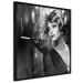 Poster Lady with a Cigarette - black and white elegant portrait of a dignified woman 123479 additionalThumb 10