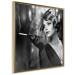 Poster Lady with a Cigarette - black and white elegant portrait of a dignified woman 123479 additionalThumb 14