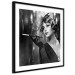 Poster Lady with a Cigarette - black and white elegant portrait of a dignified woman 123479 additionalThumb 13