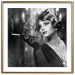 Poster Lady with a Cigarette - black and white elegant portrait of a dignified woman 123479 additionalThumb 15