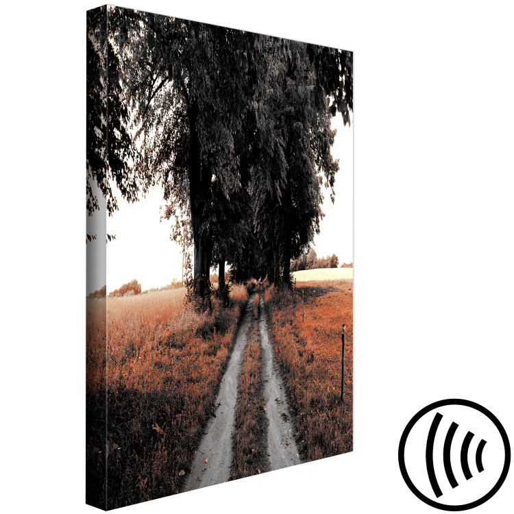 Canvas Art Print Countryside path - grain fields, trees and poplars summer landscape 124379 additionalImage 6