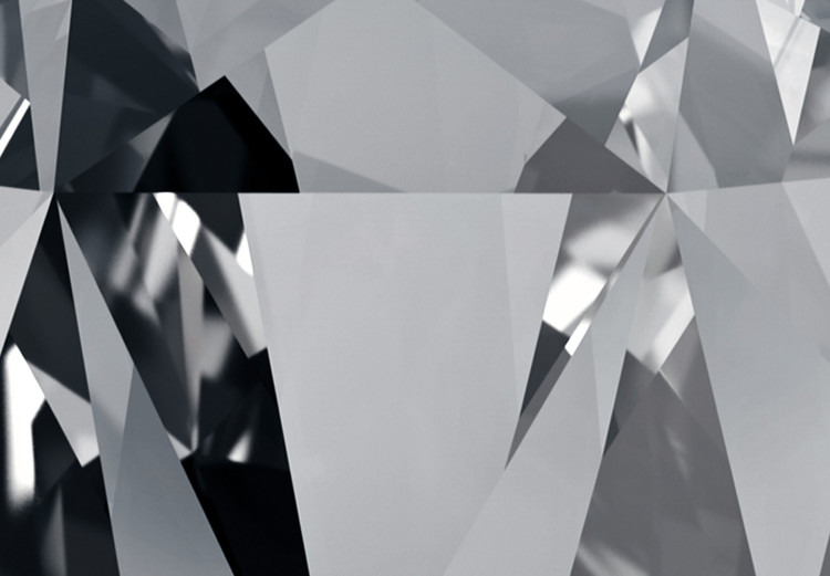 Poster Symbols of Winter - shining diamond-shaped crystal on gray background 124479 additionalImage 11