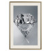 Poster Symbols of Winter - shining diamond-shaped crystal on gray background 124479 additionalThumb 19