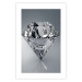 Poster Symbols of Winter - shining diamond-shaped crystal on gray background 124479 additionalThumb 25