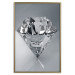 Poster Symbols of Winter - shining diamond-shaped crystal on gray background 124479 additionalThumb 20