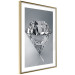 Poster Symbols of Winter - shining diamond-shaped crystal on gray background 124479 additionalThumb 8